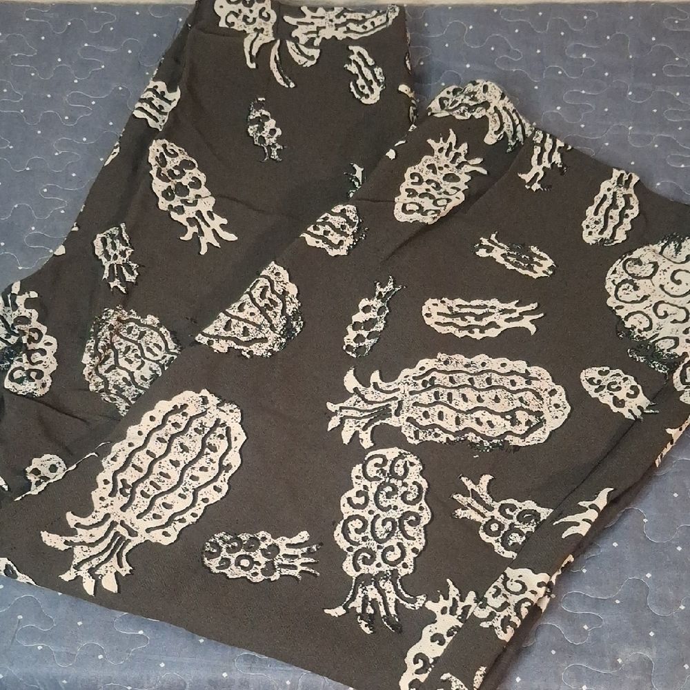 NIC+ZOE Brown Pineapple Patterned Pants size 6